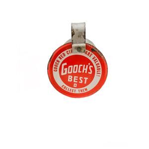 Vintage Gooch's Best Red Circle Advertising Feed Grain Scoop